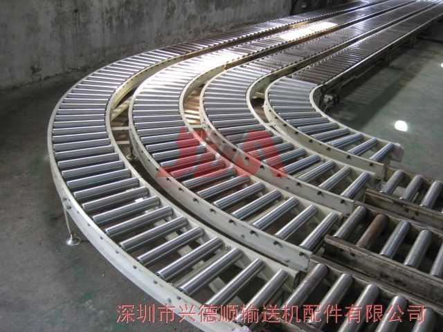 紙箱廠用轉(zhuǎn)彎滾筒輸送機